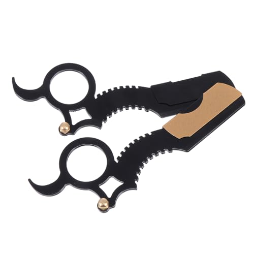 VICASKY 2 Stück Vintage Rasiermesser Herren Bartschneider Manuell Edelstahl Leicht Kompakt Mit Rutschfestem Griff Für Barber Shop Zuhause Bartpflege Werkzeug Sicher Hautschonend VICASKY 2 Stück Vintage Rasiermesser Herren Bartschneider Manuell Edelstahl Leicht Kompakt Mit Rutschfestem Griff Für Barber Shop Zuhause Bartpflege Werkzeug Sicher Hautschonend von VICASKY