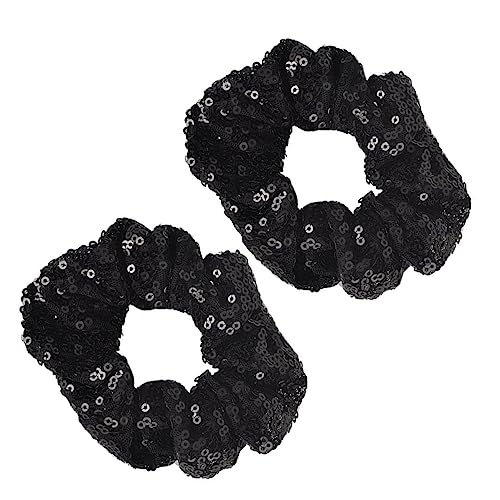 VICASKY 2 Stück Weihnachts Haargummi Mit Pailletten Elastische Haarbänder Haargummis Für Damen Glitzer Haargummis Großer Clip Pailletten Haargummi Bunte Haare Weihnachts von VICASKY
