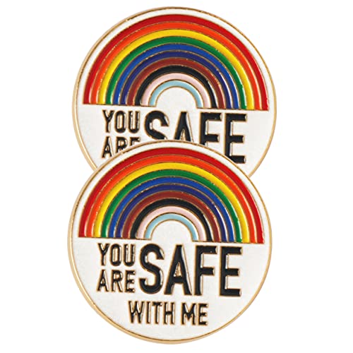 VICASKY 2 Stück You Are Safe with Me Pins – Regenbogen Emaille Brosche Für Kleidung - Rucksack Und Hut – Stilvolle Abzeichen Für Arzt Studenten Und Unterstützer VICASKY 2 Stück You Are Safe with Me Pins – Regenbogen Emaille Brosche Für Kleidung - Rucksack Und Hut – Stilvolle Abzeichen Für Arzt Studenten Und Unterstützer von VICASKY