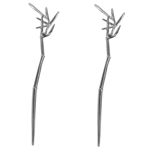 VICASKY 2stücke Haarstäbchen Aus Bambus Für Langes Haar Minimalistischer Schmuck Für Damen Haarstab Zum Aufrollen Und Festklemmen Der Haare von VICASKY
