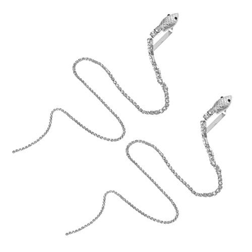 VICASKY 2 Stücke Strass Schlangenhaarnadel Haarspange für Damen Modischer Haarschmuck Eleganter Pferdeschwanzhalter für Hochzeiten und Partys von VICASKY