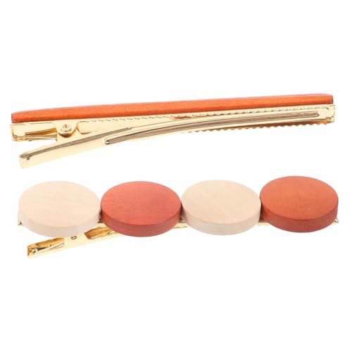 VICASKY 2stücke Holz Haarspangen Vintage Haarclips Für Mädchen Frauen Damen Bruchfest Und Langlebig Für Alltag Und Festivals Wie Weihnachten Und Halloween von VICASKY
