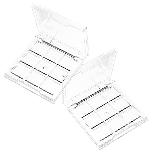 VICASKY 2 x Reise-Lidschatten-Behälter, Deckel, nachfüllbar, Make-up-Boxen, Textmarker-Halter, tragbar, wiederverwendbar von VICASKY