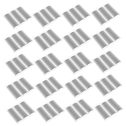 VICASKY 20 Blatt Schwarze Doppelaugenlid Tape Aufkleber Temporäre Eyeliner Sticker für Rauchigen Look und Vielseitige Anlässe von VICASKY