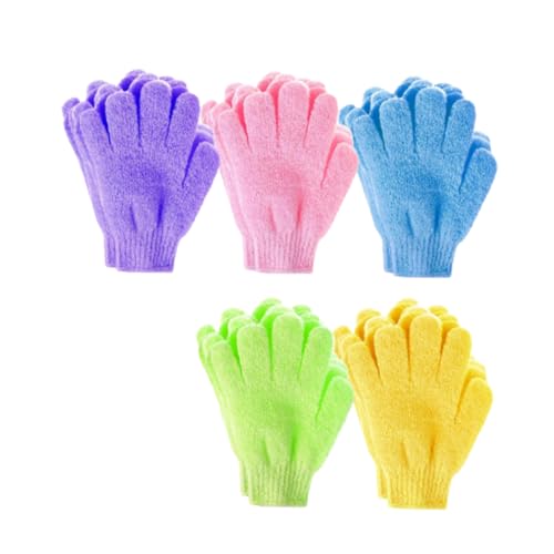 VICASKY 20 Stück Badetuch für Peeling Zurück badehandtuch Duschpinsel Badehandtücher handschuhartige Waschhandtücher Fäustling Badetuch Zufällige Farbe von VICASKY
