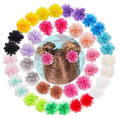 VICASKY 20 Stück Chiffon-blumen-haarspangen Haarschmuck Für Mädchen Haarspange Für Kleinkinder Haarspange Für Frauen Perfekt Für Babyparty Weihnachten von VICASKY
