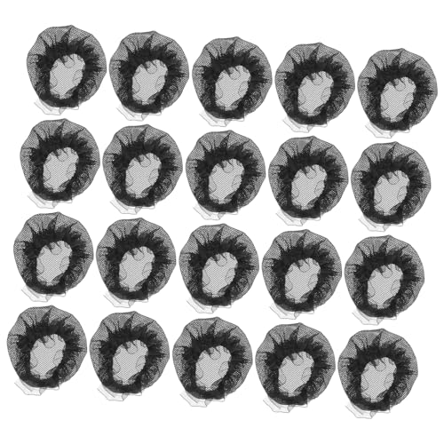 VICASKY 20 Stück Elastisches Haarnetz Duttabdeckung mit Spitzenmuster Schwarz Ballett Haarnetz für Damen Profi Haarstyling und Eleganter Sitz VICASKY 20 Stück Elastisches Haarnetz Duttabdeckung mit Spitzenmuster Schwarz Ballett Haarnetz für Damen Profi Haarstyling und Eleganter Sitz von VICASKY