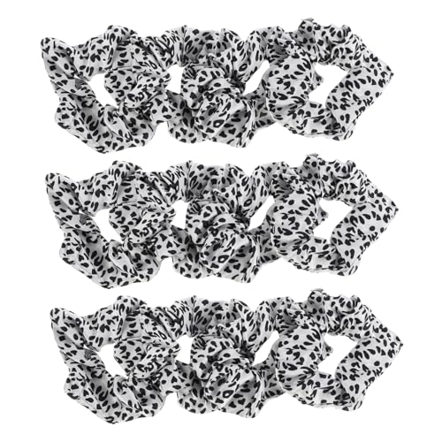 VICASKY 20 Stück Haarschmuck Kuhhaar-accessoires Kuh-gastgeschenke Haargummis Leoparden-stirnband Für Frauen Haargummis Für Kleinkinder Haarzubehör Haargummibänder Stoff Black von VICASKY