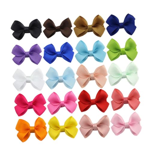 VICASKY 20 Stück Teiliges Bunte Haarklammern mit Schleifen aus Süße Haarklammern für Mädchen Vielseitige Haarspangen für Alltag Geburtstag und Weihnachten Einfache Anwendung von VICASKY