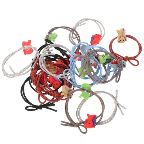VICASKY 20 Stück Teiliges Cartoon Tier Haargummis für Mädchen Elastische Ponytail Haarschleifen Niedliche Dinosaurier Form Haarschonend Vielseitig für Alltag und Kostümspiele von VICASKY