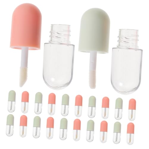 VICASKY 20 Stück Teiliges Leere Lippenbalsam Tuben Transparente Lipgloss Behälter Auslaufsicher Tragbar für Damen Mädchen DIY Lippenpflege Nachfüllbar Kompakt für Reise und Alltag von VICASKY