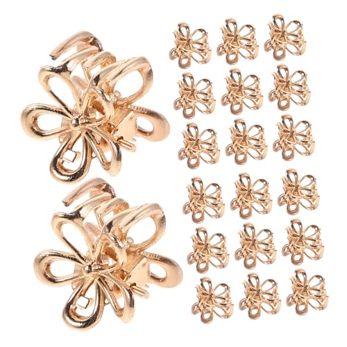 VICASKY 20stücke Mini-haarspangen in Gold Mit Blumenmuster Kleine Haarklammer Aus Metall Haarschmuck Mit Blumen Für Frauen Und Mädchen Haarspangen Mit Goldenen Blumen Für Verschiedene von VICASKY