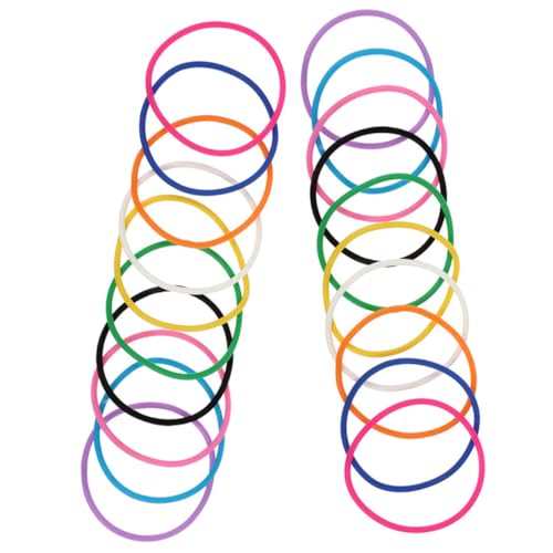 VICASKY 20 Stück Teiliges Silikonarmband Elastisch Bunte Jelly Wristbands Komfortabel Vielseitig als Geschenk DIY Charm Armbänder Langlebig und Hautfreundlich Unisex für Alltag und Party von VICASKY