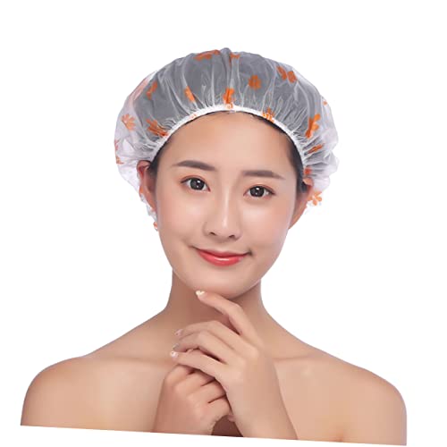 VICASKY 20 Stück Wasserdichte Duschhaube Double Schicht Wasserdicht Haarhaube Für Die Dusche Gefütterte Duschhaube Für Damen Bad Hotel Reiseberichte Damen Hüte Duschabschirmung Küchenhut von VICASKY