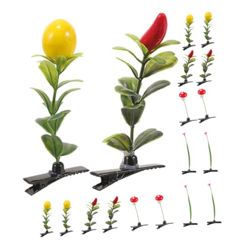 VICASKY 20stücke Pflanzenhaarspangen Blumenhaarspangen Haarspangen Lustige Haaraccessoires Kleine Haarspangen Für Mädchen Festivalhaarnadeln Haarnadeln Simulation von VICASKY