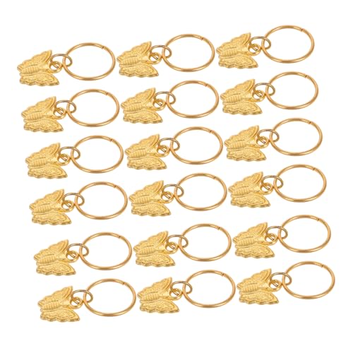 VICASKY 20stücke Schmetterling Haarschmuck Für Zöpfe Goldene Haar Clips Dreadlock Braid Charms Zubehör Haar Ringe Schmuck Zubehör Für Frauen von VICASKY