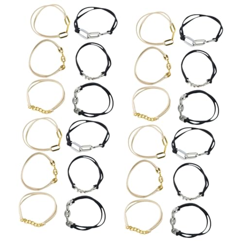 VICASKY 24 Stck. Teiliges Haarband Armband Elastische Haargummis als Modische Handgelenkschmuck für Damen Vielseitiger Haarschmuck und Armbänder Kombinierbar Geeignet als von VICASKY