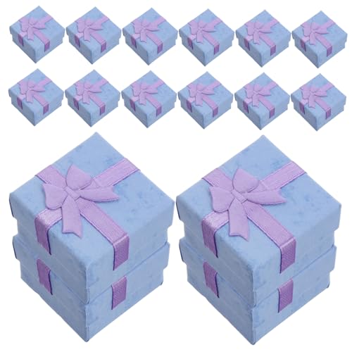 VICASKY 24stücke Schachteln Aus Lavendelpapier Mit Schleifendeckel Zur Aufbewahrung Von Ringen Ohrringen Und Anhängern Für Frauen Und Männer Klein Und Dekorativ von VICASKY