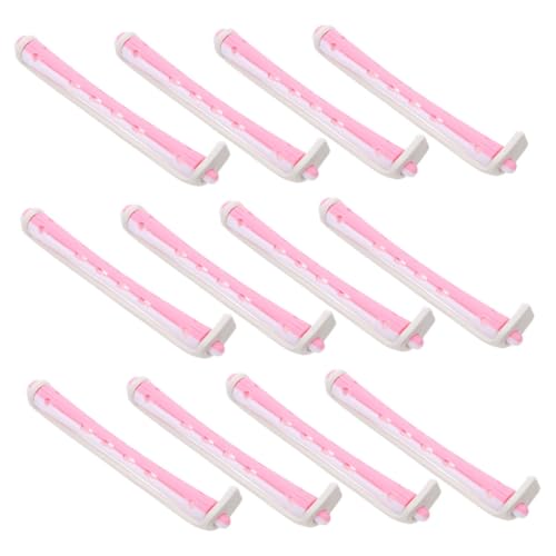 VICASKY Stück Dauerwelle Haarschlüsseler Für Frauen Lockenwickler Lockenstäbe Jumbo Styling Rollen Stäbe Zum Locken Der Haare Über Nacht Professional Groß Lockig Pp Rosa von VICASKY