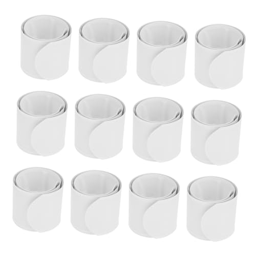 VICASKY 24 Stück Slap Armbänder für Kinder Selbstgemacht Klatscharmbänder Leere PVC Armbänder zum Selbstgestalten Party Accessoires für Kreative Bastelprojekte Sicher und Langlebig von VICASKY