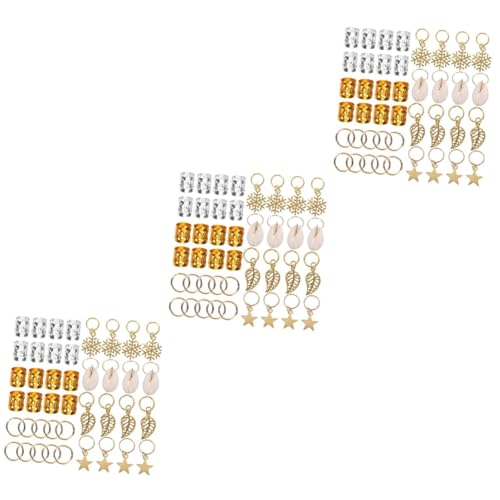 VICASKY 240 Stck. Teiliges Dreadlock Schmuck aus Langlebiger Legierung Glatte Oberfläche Vielseitige Haarperlen und Ringe für Damen Geeignet für Zöpfe Braids DIY Frisuren Party und Alltag von VICASKY