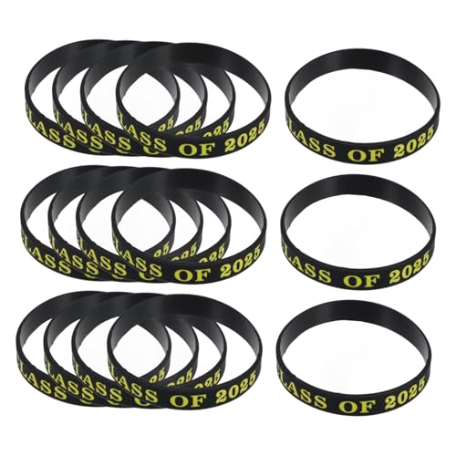 24pcs High School Grad Bracelets Abschlussfeier Gefälligkeiten Abschluss Silikon Armbänder Abschluss Silikon -armbänder Für Die Klasse Von 2025 von VICASKY