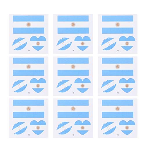 VICASKY 25 Blätter Nationalflagge Temporäre Tattoos ARGENTINIEN Aufkleber ARGENTINIEN Aufkleber Wasserfeste Temporäre von VICASKY