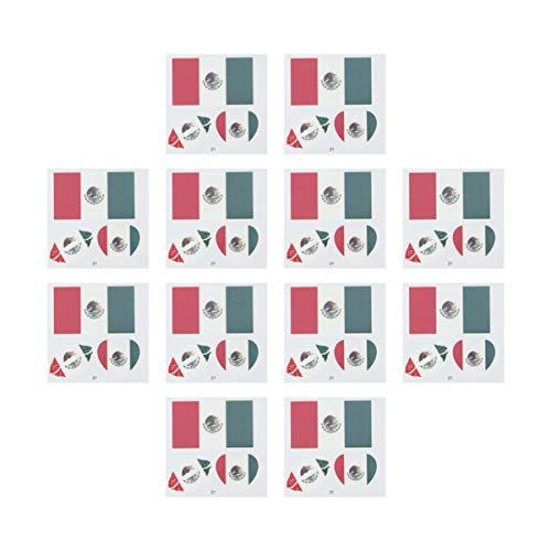 VICASKY 25 Blätter Nationalflagge Temporäre Tattoos MEXIKO Aufkleber MEXIKO Aufkleber Wasserfeste Temporäre von VICASKY