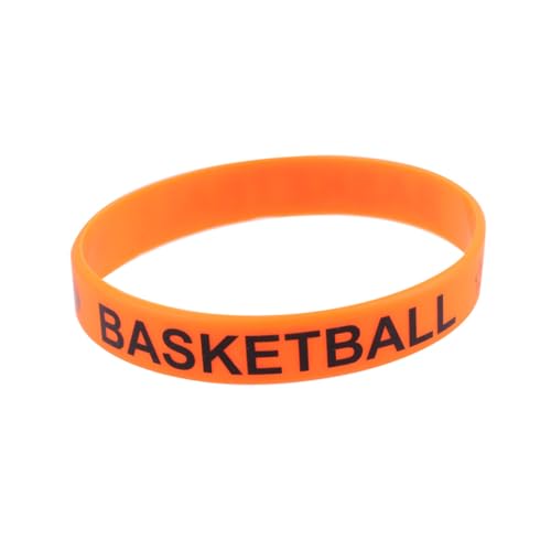 VICASKY 25 Stück Basketball Silikon Armbänder mit Aufdruck Einfarbige Wristbands für Party Karneval Geburtstagsfeier Unisex Einheitsgröße Leicht Kombinierbar Auffälliges Sport Accessoire von VICASKY