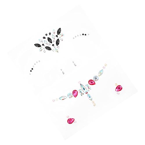 VICASKY 2blätter Gesicht Rhinestones Sticker Für Halloween Glitzernde Augen-rhinestones Aufkleber Body Art Für Erwachsene Für Festivals Und Kreative Dekoration von VICASKY