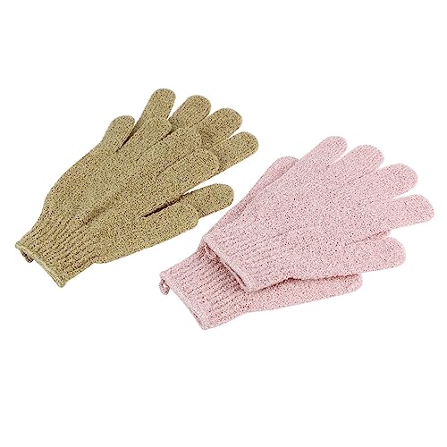 VICASKY 2paare Badehandschuhe Rückenmassagehandschuhe Fünf-finger-handtücher Für Duschen Körperpeeling Aus Weichem Material Für Damen Herren Studenten von VICASKY