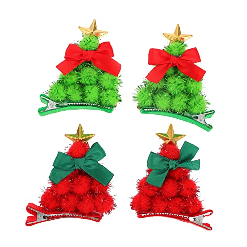 VICASKY 2Paare Weihnachtsbaum Haarspange Haarnadeln für Festliche Anlässe Weihnachtsdeko Erwachsene von VICASKY