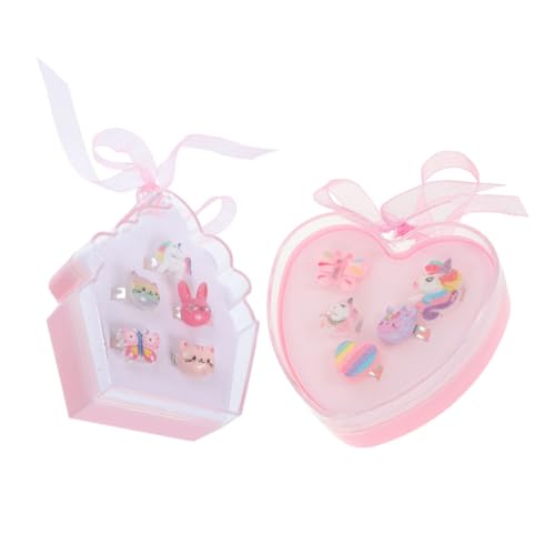VICASKY 2Sätze Cartoon Ring Set für Kleine Verstellbare Ringe Buntem Design Kinderschmuck zum Rollenspielen Teiliges Set für Fantasievolle und Kreatives VICASKY 2Sätze Cartoon Ring Set für Kleine Verstellbare Ringe Buntem Design Kinderschmuck zum Rollenspielen Teiliges Set für Fantasievolle und Kreatives von VICASKY