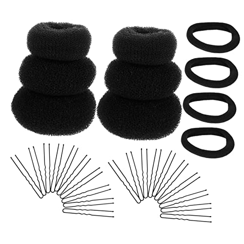 VICASKY 2Sätze Haar Dutt Kissen Für Haar Modellierwerkzeug U Förmige Haarnadeln Und Elastische Haargummis DIY Haarstyling Zubehör von VICASKY