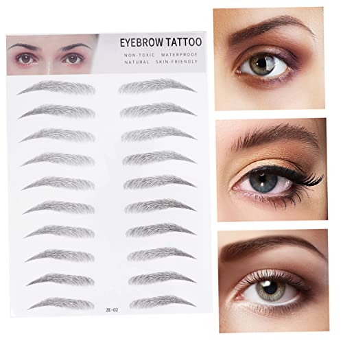 VICASKY 2stücke Augenbrauen Aufklebbar Künstliche Augenbrauen-transfer-sticker Haarähnliche Für Männer Und Frauen Schwarz von VICASKY