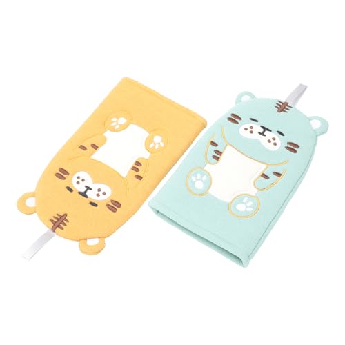 VICASKY 2stücke Cartoon Badetücher Für Junge Mädchen Baumwolle Und Polyester Gute Wasseraufnahme Badehandschuhe Für Schöne Tier-motive Für von VICASKY