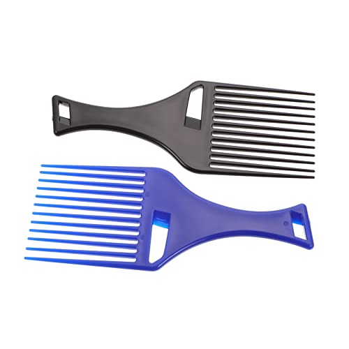 VICASKY 2stücke Breiter Zahnhaarstylingkamm Antistatischer Kamm Für Haarschnitt Styling Für Herren Und Home-use Schwarz Und Blau Design von VICASKY
