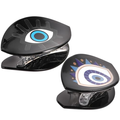 VICASKY 2Stücke Evil Eye Haarklammer für Dickes Haar Dekorative Krallenhaarklammern Starke Haltbarkeit Stilvoller Haarschmuck für Damen für Vielseitige Frisuren und Festliche von VICASKY