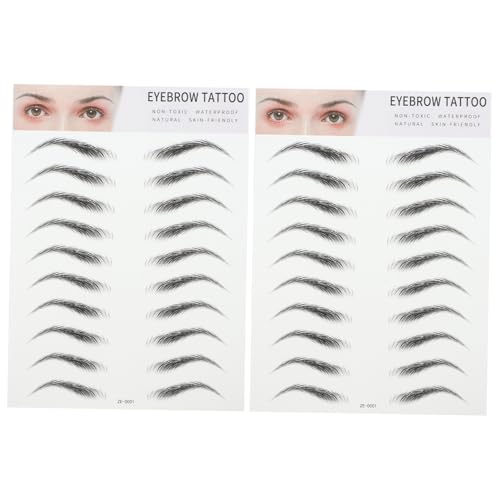 VICASKY 2Stücke Imitation Augenbrauen Transfer Aufkleber Für Männer Und Aussehende Augenbrauen Für Perfektes Augenbrauen Make Up von VICASKY