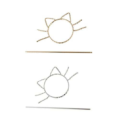 VICASKY 2stücke Katzenförmige Haarklammern Für Dutt Vintage Haarschmuck Für Damen Langlebige Haaraccessoires Aus Hochwertiger Für Hochsteckfrisuren Und Alltäglichen Gebrauch von VICASKY