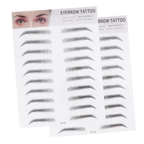 VICASKY 2 Stück Augenbrauen Imitation Aufkleber Künstliche Augenbrauen Für Männer Und Frauen Schwarz Einfach Zu Verwenden von VICASKY