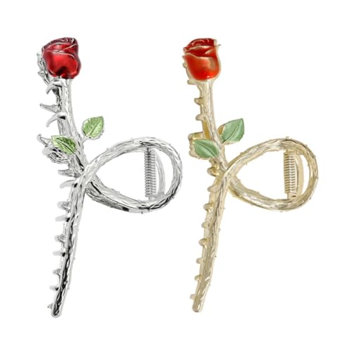 VICASKY 2Stücke Metall Haarklammern Damen Retro Haarclips Dekorative Kieferhaarklammern Für Haartypen Haarzubehör Für Teenager von VICASKY