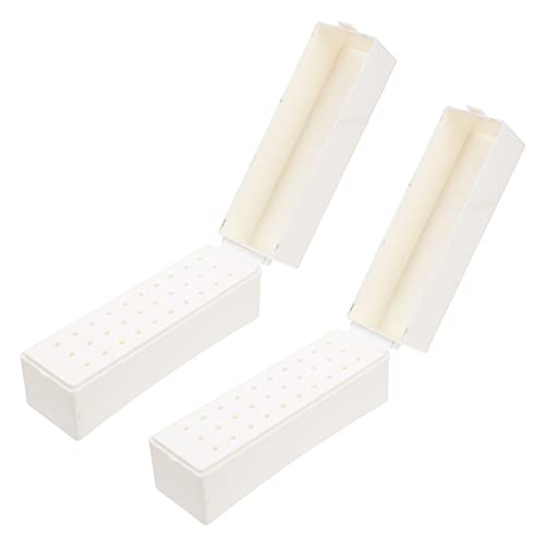 VICASKY 2stücke Aufbewahrungsbox Für Nagel Schleifköpfe Nagelbohrer-halter Nagelbohrer-etui Organizer Für Nail Drill Bits Aus Hochwertigem Kunststoff von VICASKY
