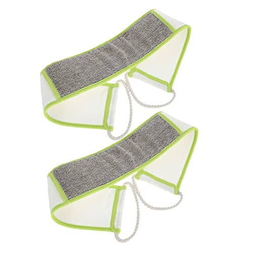 VICASKY 2Stücke Rückenwäscher Duschhandtuch Exfoliator für Sanfte Hautreinigung Doppelseitiges Badehandtuch aus Hochwertigen Materialien für Erwachsene Bademassage von VICASKY