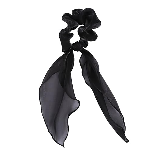 VICASKY 2 Stücke Einfarbig Elastisches Haargummi mit Bowknot für Damen Langes Tuch Haarband Pferdeschwanzhalter Haarschmuck für Mädchen von VICASKY