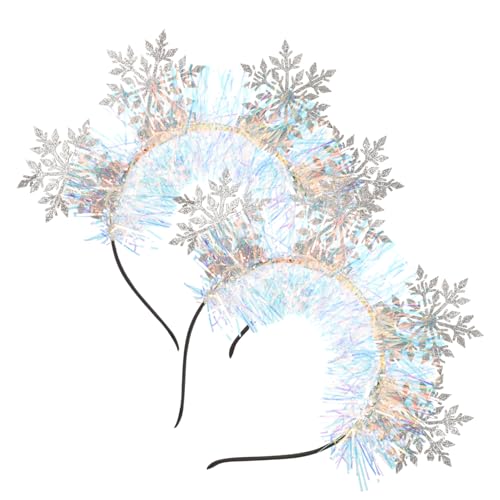 VICASKY 2Stücke Stirnband Glitzer Haarschmuck Für Weihnachten Festliche Kopfbedeckung Langlebige Party Dekoration Für Damen von VICASKY