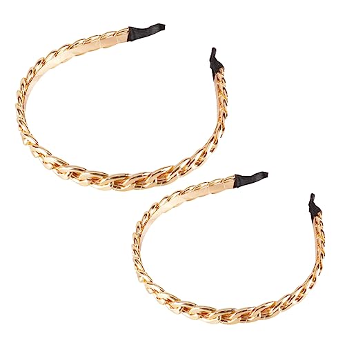 VICASKY 2stücke Elegant Metall-haarschmuck Frauen Ketten-haarband Für Hochzeiten Partys Kostüme Und Fotoshootings von VICASKY