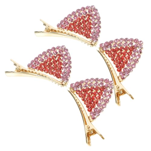VICASKY 2paare Katzenhaarspange Mit Strasssteinen Glitzernde Haarspangen Für Damen Dekorative Haarschmuck Seitliche Haarspangen Zum Stylen von VICASKY