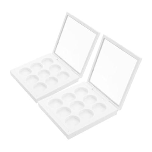 VICASKY 2stücke Leere Farben Lidschatten Palette Für Frauen Tragbare Makeup Box Aus Klarem Kunststoff Für Lidschatten Blush Highlighter Und Concealer von VICASKY