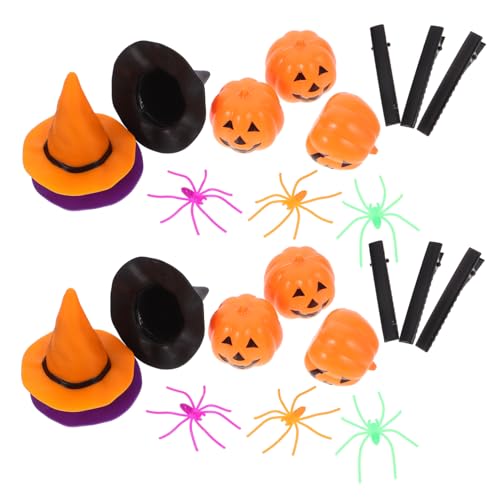VICASKY 2sätze Kürbis Hut Halloween Diy Material Haarnadel Machen Liefert Miniatur Hexenhut Spinnen Haarspangen Für Cosplay Kostümpartys Accessoires Für Frauen von VICASKY